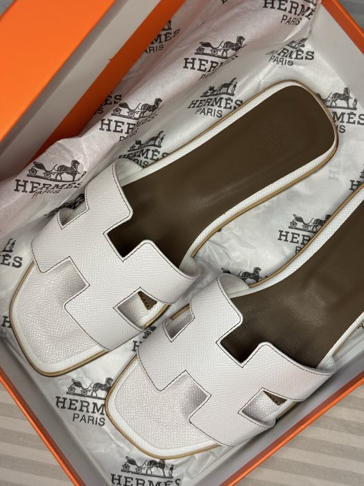 38 розмір Шльопки Hermes шкіра