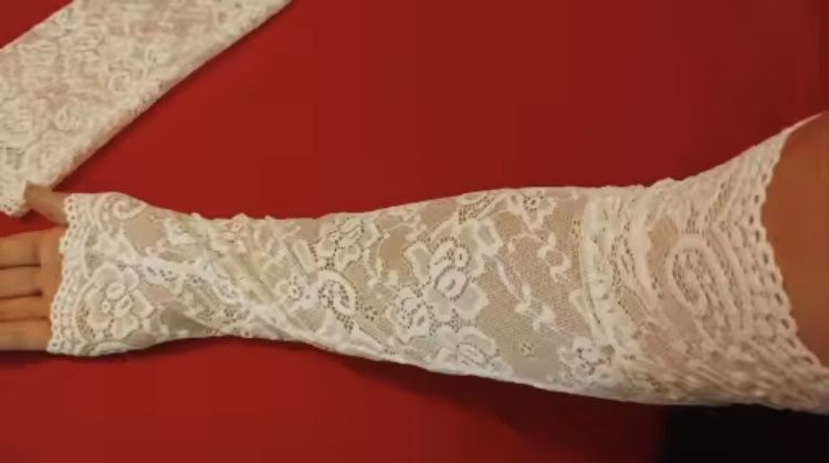 Кружевные перчатки женские белые нежные без пальцев, новые