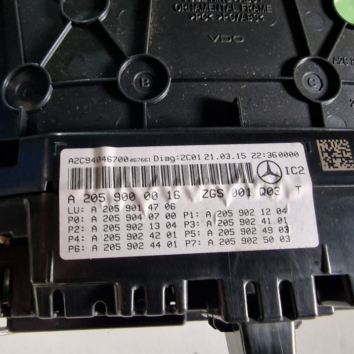 Quadrante Mercedes W205