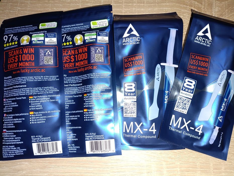Термопаста Arctic MX-4+лопатка оригінал!!! 4грами. МX-6 4грами
