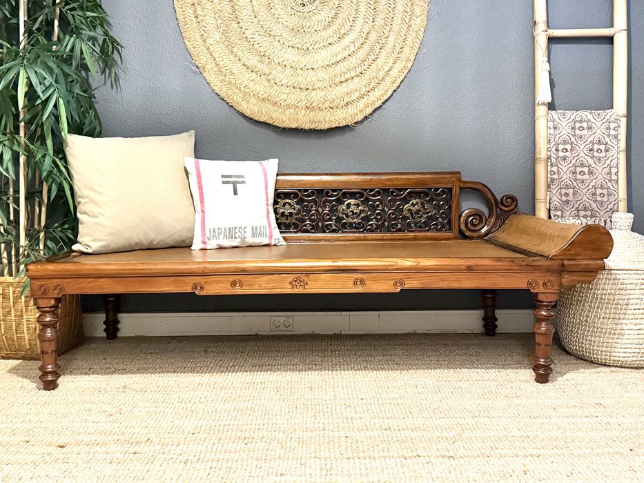 sofá banco banqueta canapé daybed opium poltrona olmo oriental rustica