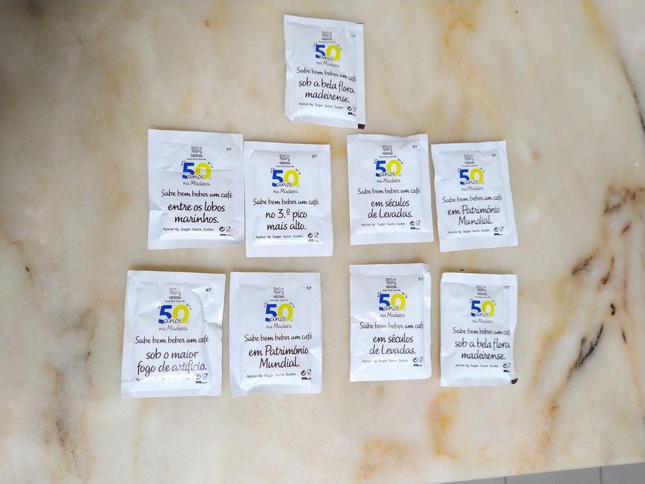 Pacotes de açúcar - Sical - 50 anos na Madeira
