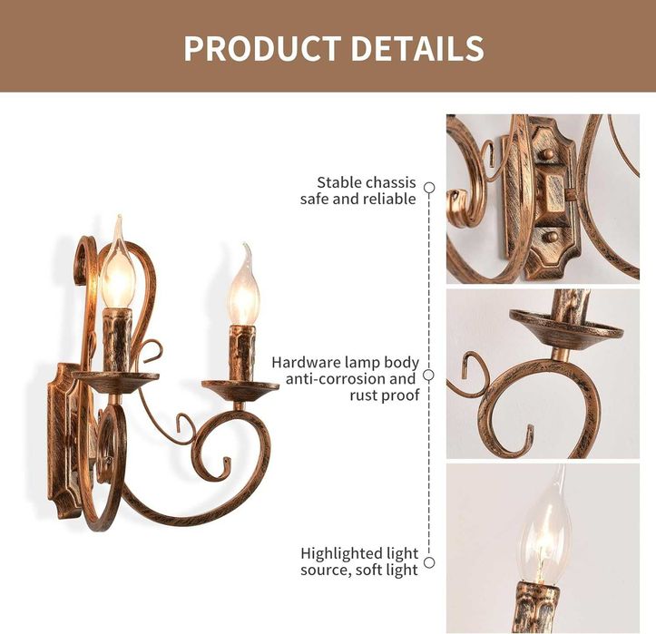 Nowa lampa ścienna / kinkiet / lampka / oświetlenie / 2szt !A531!