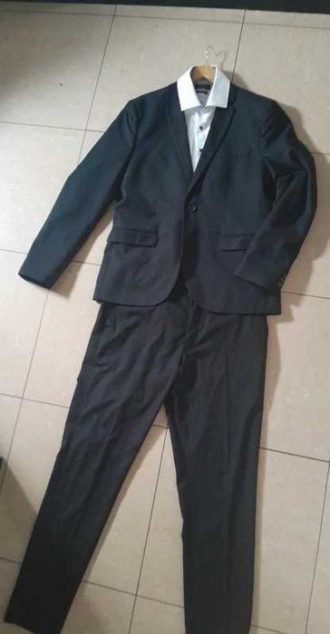 garnitur 54,koszula 43, spodnie 34-marynarka,zestaw 3częsci
