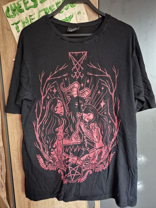 Koszulka restyle szatan lucyfer wiedźmy witchcraft pentagram