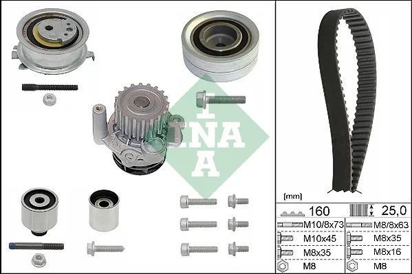 Kit distribuição completo Audi A1 A3 8P A4 B8 Q5 Vw Golf VI Touran