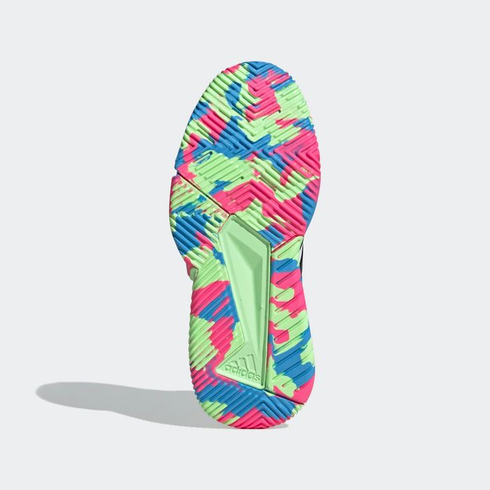 Calçado de Andebol Adulto Adidas Court Flight Branco/Amarelo/Azul