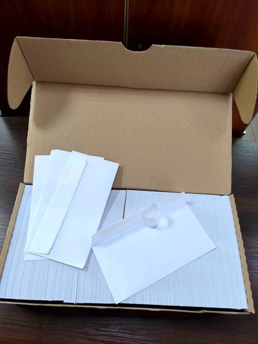 Поштовий конверт DL/E65 (110х220мм) білий, 75 г/м2 (коробка 1000 шт)