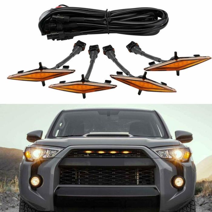 Toyota 4Runner TRD PRO решетка гриль передняя верхняя с огнями