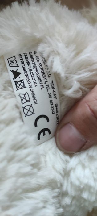 Kremowy miś pluszak maskotka bear pluszak z serduszkiem i kokardka