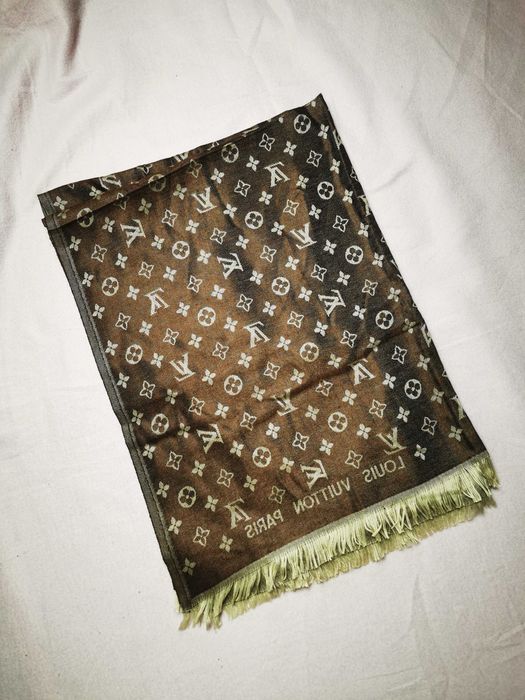 Szalik damski grubszy Louis Vuitton brązowy nowość