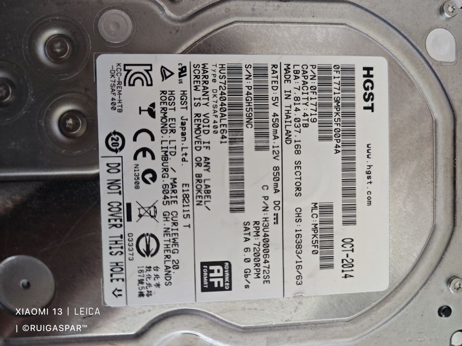 Disco Hitachi 4TB64550431358593121