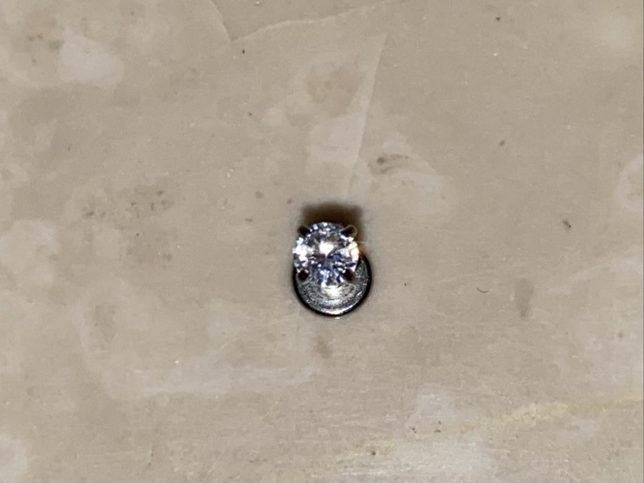 Labret 5 mm kolczyk 3 mm unisex piercing 16 G tytan