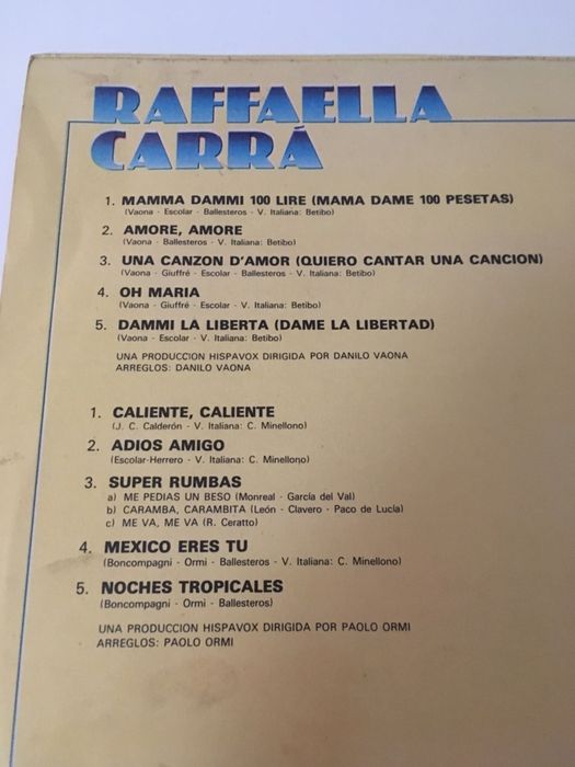 Vendo disco de vinil da Raffaella Carra