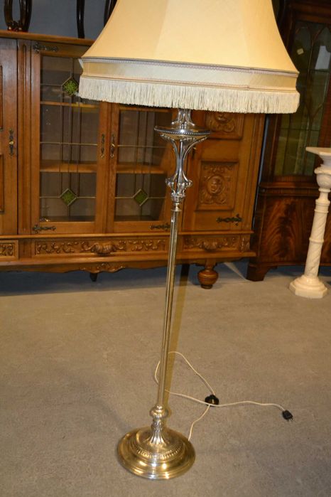lampa stojąca , secesyjna . stare srebro