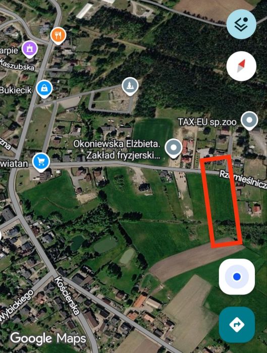 Działka budowlana 2216m2 i 488m2