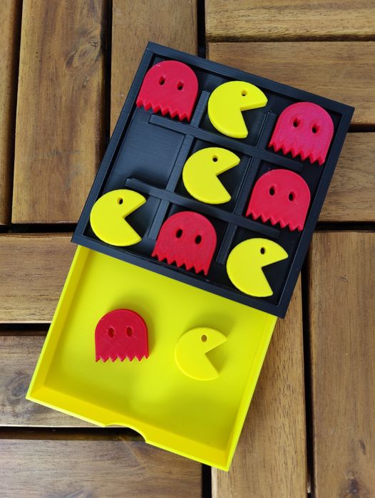 Gra kółko i krzyżyk Pacman Tic Tac Toe 10x10cm podróżna kieszonkowa