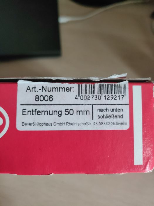 Zamek do bramy garażowej PZ 50 / 8 mm #8006