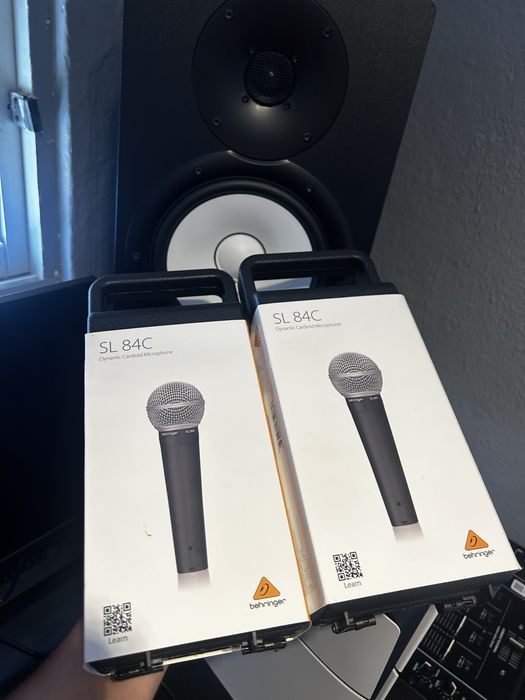 Par de Microfones Behringer SL 84C (Como Novos) + Malas + Cabo XLR