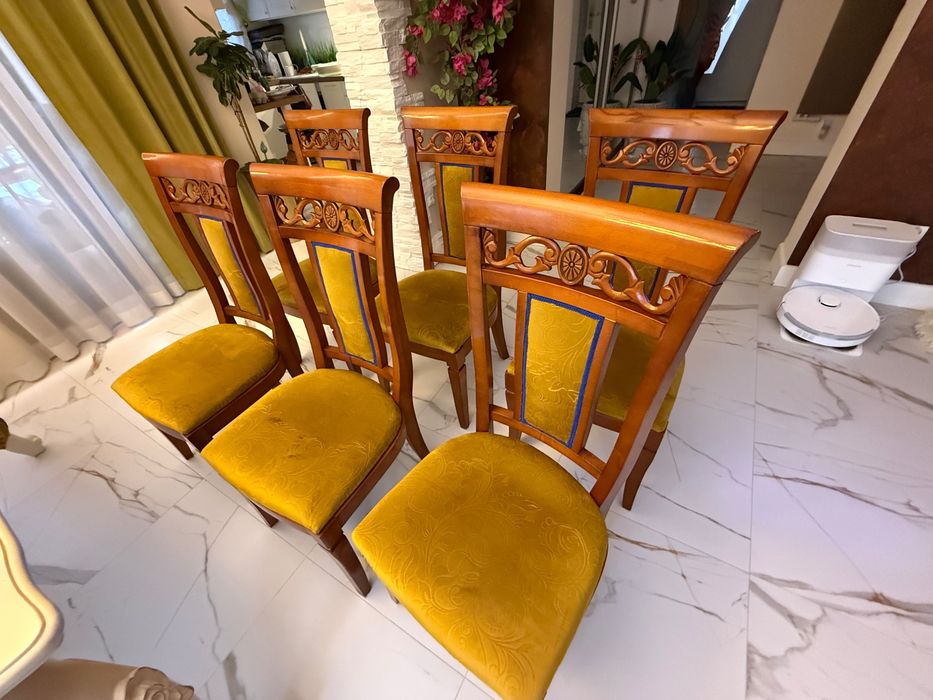 Meble zestaw stół plus krzesła 6 sztuk zestaw