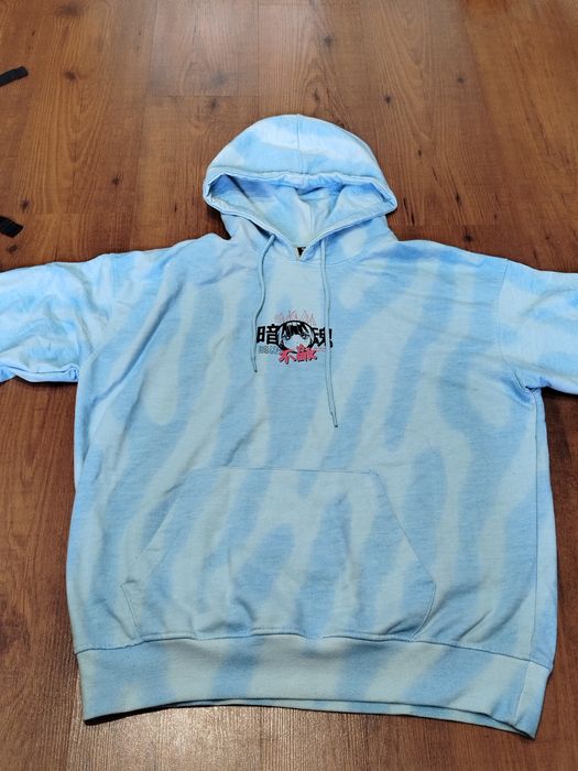 Błękitna Bluza z kapturem Cropp M Loose Fit Hoodie Oversize Męska