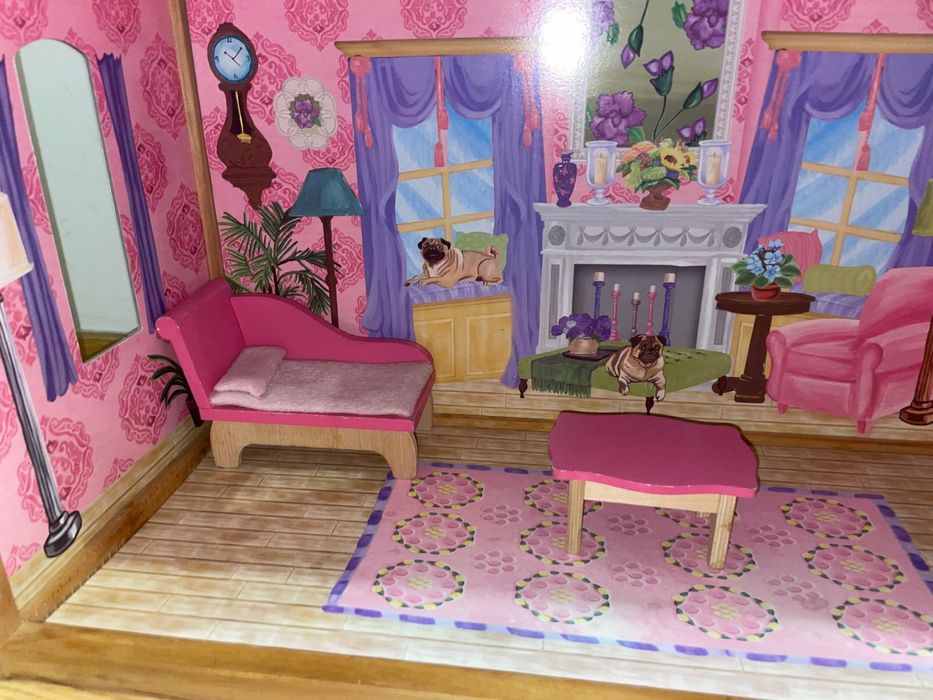 Casa de bonecas cor de rosa