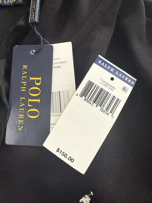 Czarna Bluza z kapturem rozpinana Ralph Lauren