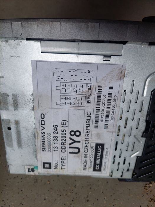 Radio vectra c signum CDR2005 siemens VDO wyświetlacz kratki