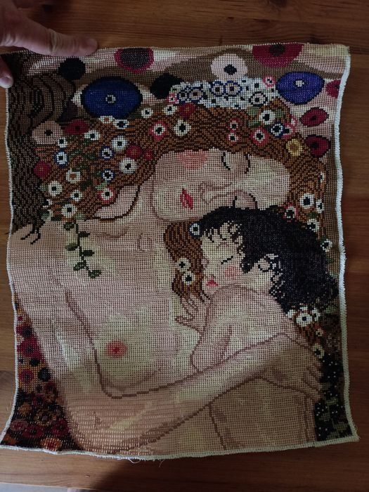 Obraz haftowany ręcznie na kanwie