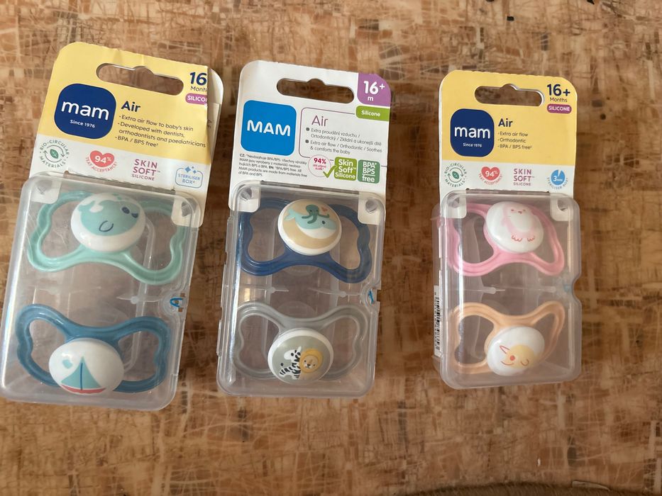 Новые пустышки МАМ 0+ 2+ 6+ 12+ 16+ 18+ месяца ноі дурники