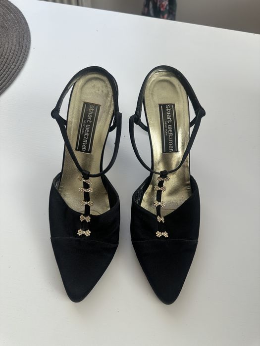 LUKSUS Stuart Weitzman NY | Satyna & Złoto | Rozmiar 39 | Stan Idealny