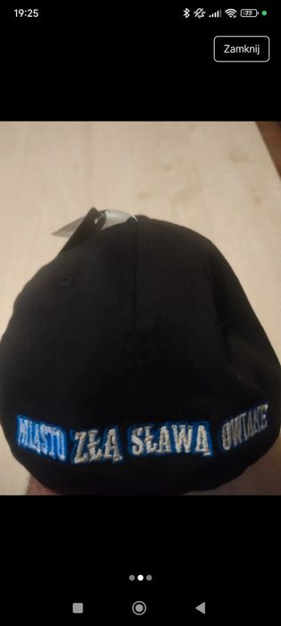 MIASTO ZŁĄ SŁAWĄ OWIANE Full cap czapka z  daszkiem Lech Poznań CZARNA