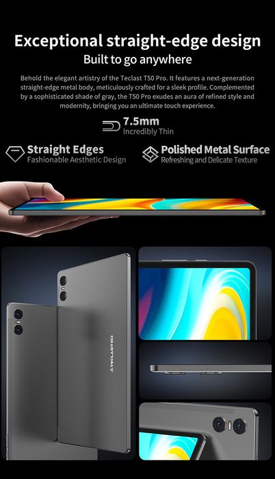 Планшет-комплект. Teclast T50 Pro 11" 8/256 Гб 8000 мАг Grey