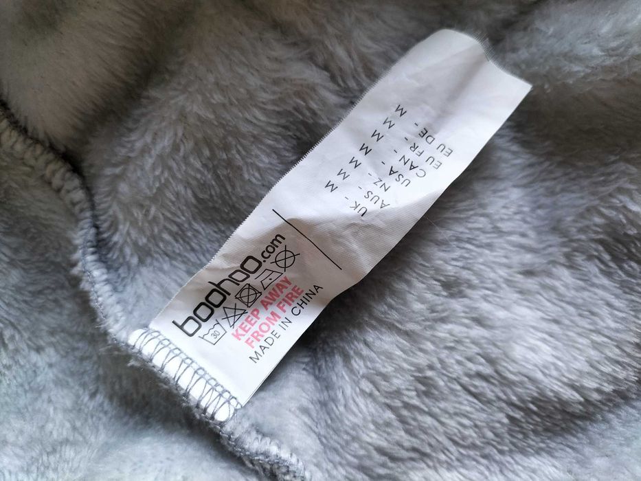 Szlafrok Boohoo szary miś M