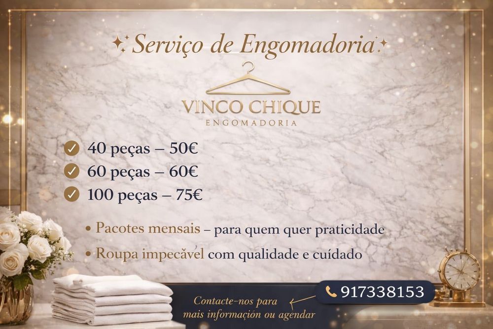 Serviço de engomadoria