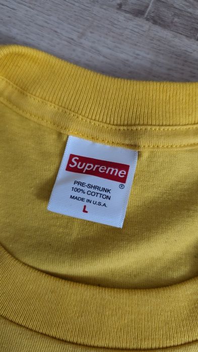 Supreme Cross Box Logo L Yellow