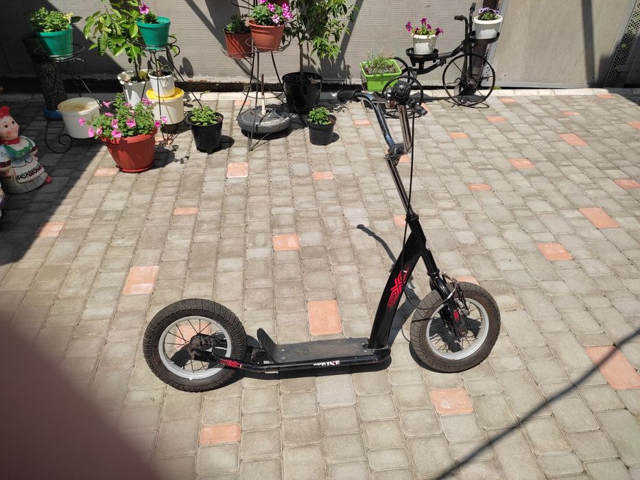 Самокат Двоколісний Sr 2-047 Великі Колеса, Ручне Гальмо