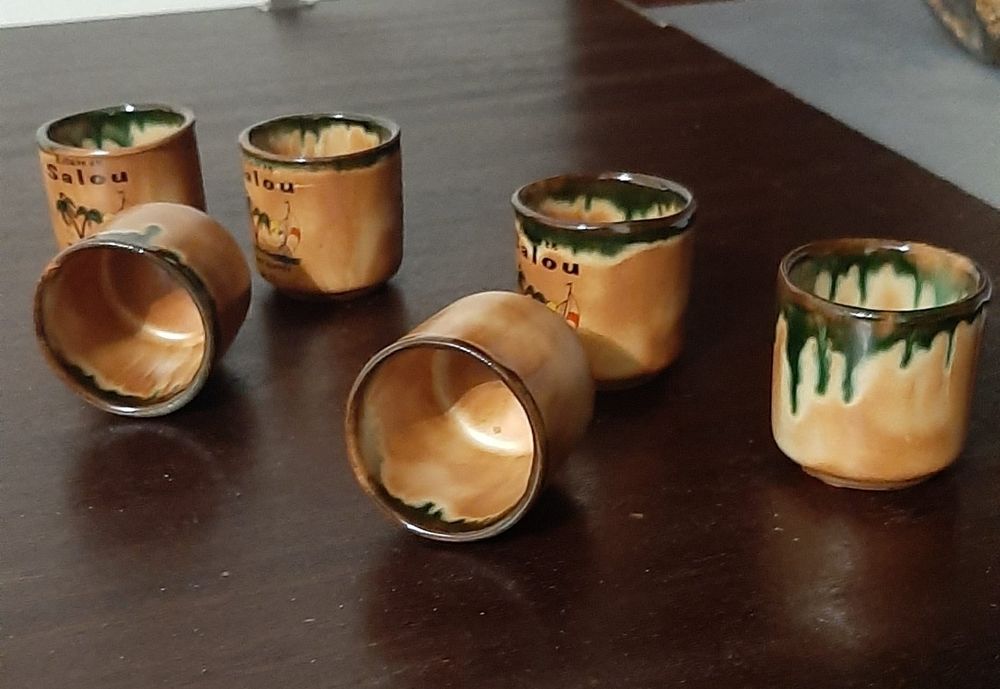 Conjunto 6 copos cerâmica