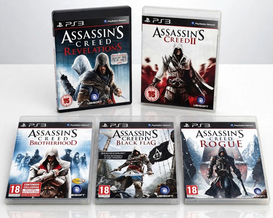 Lote Assassin’s Creed PS3 Pack (5 jogos) - Brotherhood, Revelations, Black Flag, Rogue, creed2