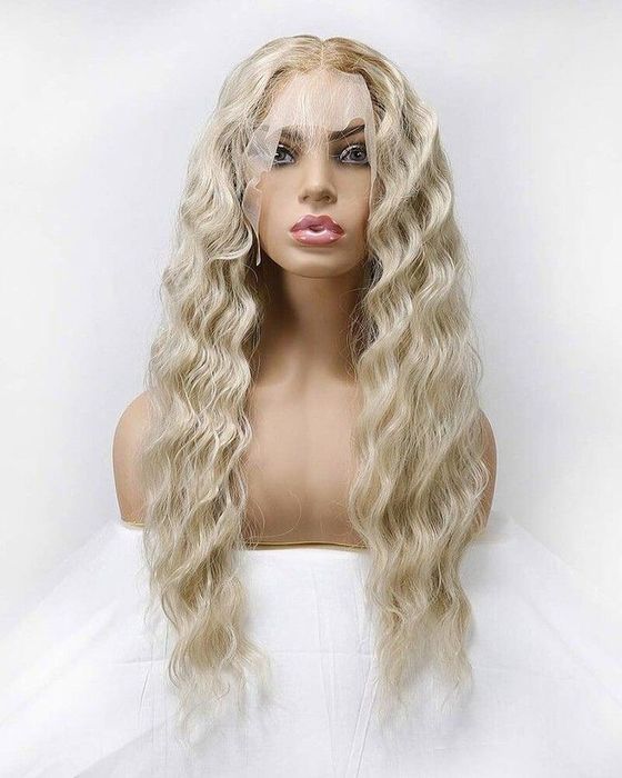 Перука LUX якість Хвилясте біоволосся напівсистема Блонди,Русяві,Чорні