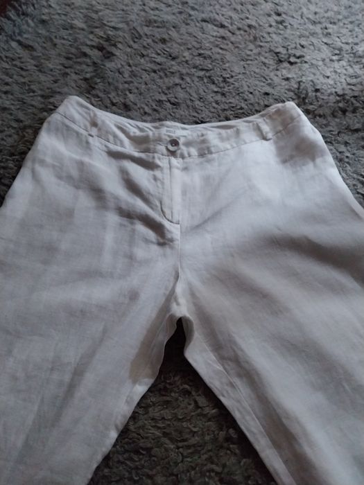 Spodnie z rozszerzanymi nogawkami M&S len 100% 20