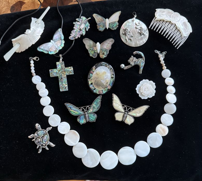Эффектные украшения с перламутром