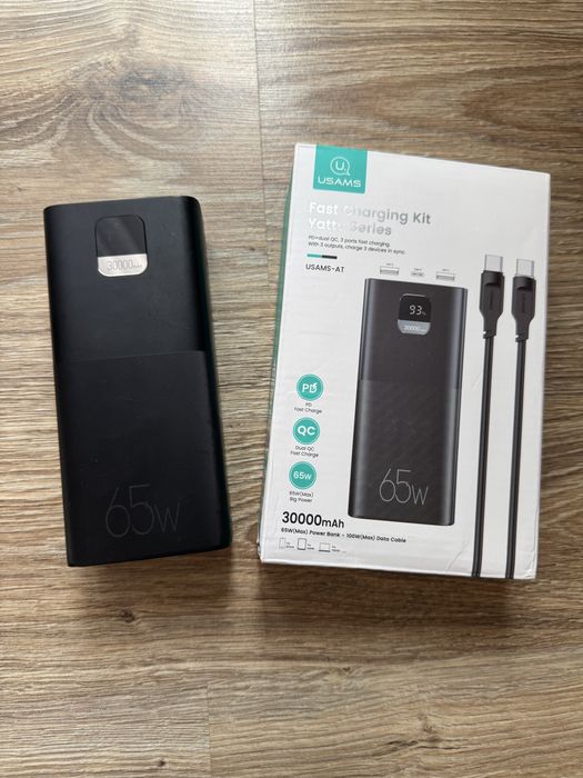 Повербанк Usams 30000 mAh 65W