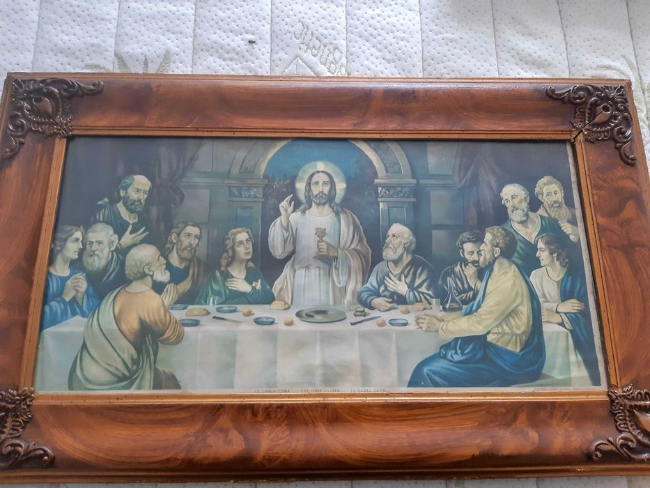Quadro Última Ceia,ano 1960, 63cmx38cm,em excelente estado conservação