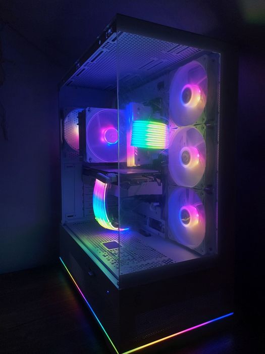 OKAZJA - Komputer gamingowy – Ryzen 5 / RTX / 16GB / Biały zestaw ARGB