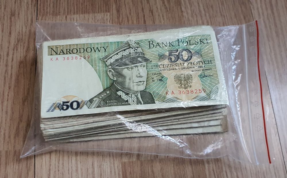 Banknoty kasa pieniądze kolekcja Prl 89szt