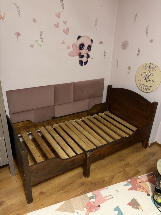 Ikea, dziecięce łóżko, rosnące z dzieckiem, drewniane