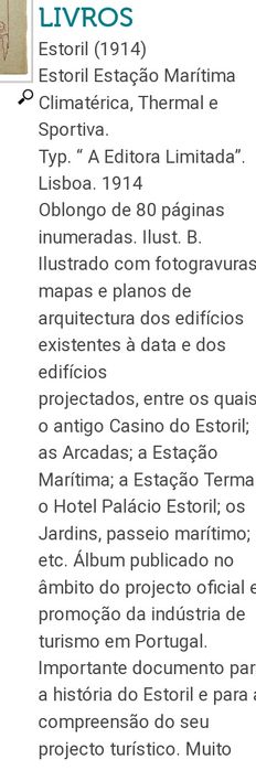 Estoril  o projecto de 1914