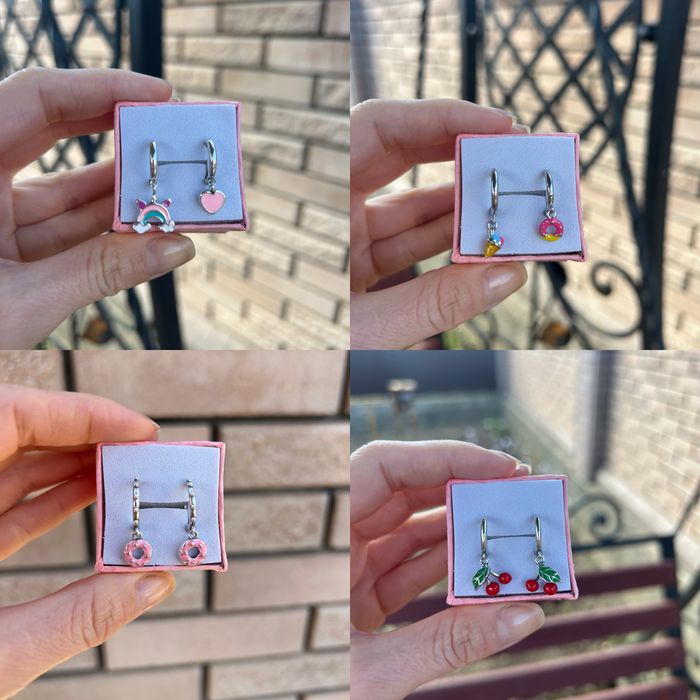 Срібні дитячі сережки s925 , різні моделі