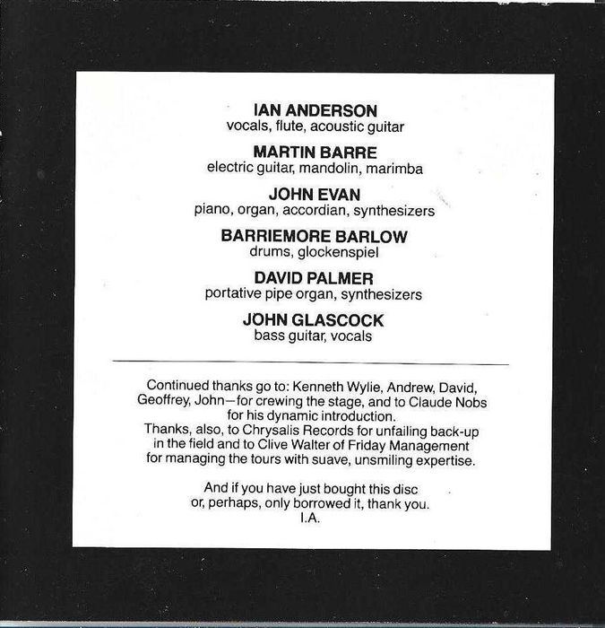 Jethro Tull - - - - - Bursting Out - - - - - CD